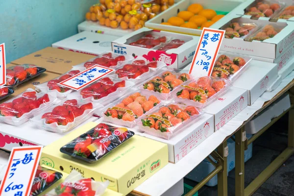 Osaka Japão Março 2018 Alimentos Frescos Japoneses Locais Comida Mar — Fotografia de Stock