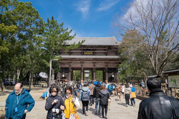 Prefectura Nara Japón Mar 2018 Gente Viajero Tour Grupo Gente — Foto de Stock