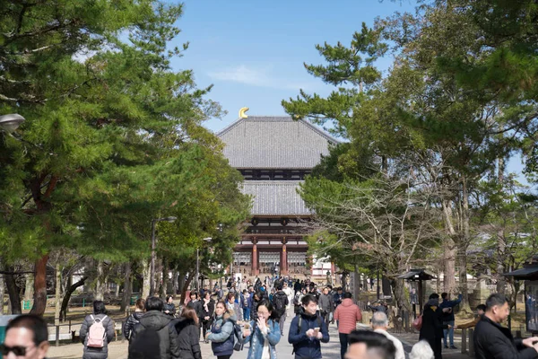 Prefectura Nara Japón Mar 2018 Gente Viajero Tour Grupo Gente — Foto de Stock