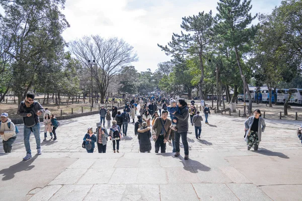 Prefectura Nara Japón Mar 2018 Gente Viajero Tour Grupo Gente — Foto de Stock