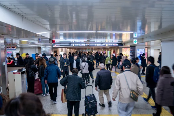 Namba District Osaka Japan Mar 2018 Japanse Passagiers Liep Rond — Stockfoto
