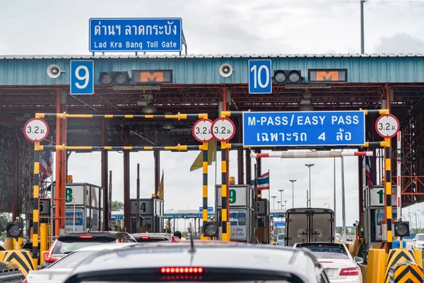 Bangkok Tayland Ağustos 2018 Çizgi Bekleyin Arabada Bir Sürü Gitmekten — Stok fotoğraf