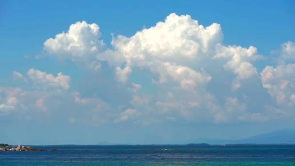 Timelapse Del Mare Dell Oceano Con Trasformazione Completamente Nuvolosa Nel — Video Stock