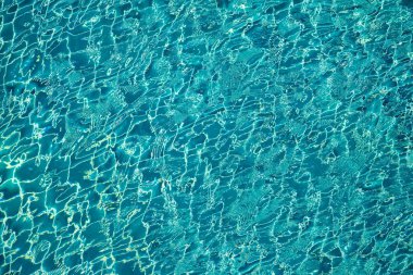 Herhangi bir grafik tasarımın arka planı veya arka planı için etrafında dalga bir sürü havuz su yüzeyinde Turqouise renk