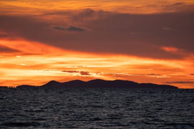 Amazing Twilight deniz ve plaj Munnok Adası, Tayland.