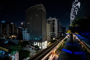 Bangkok, Tayland - 30 Mar, 2019: Chidlom bölgesi nin gecesinde i