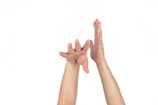 Asian Thai males hand posture shooting Basketball skill close up — Stock Photo, Image