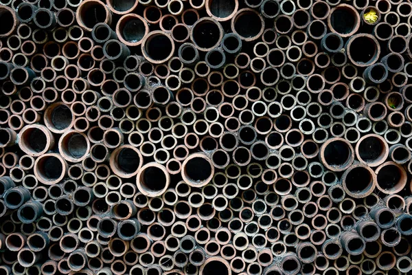 Argilla Terracotta Lavoro Con Tubo Cerchio Shap Sono Bastone Sulla — Foto Stock