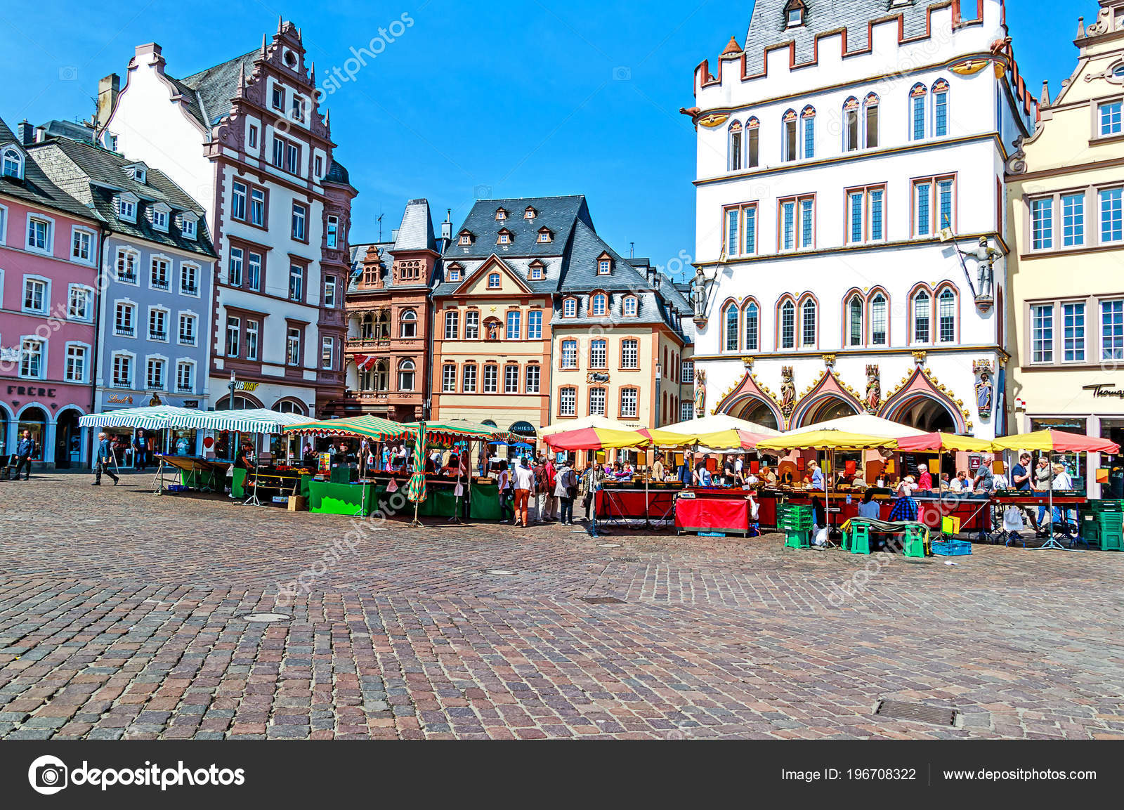 Trier Germany May 2018 Picturesque Iconic Market Square Main Market Stock Editorial Photo