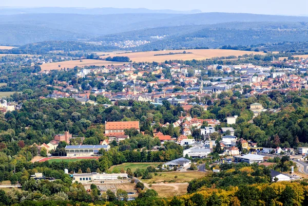 Beroemde Kuuroord Bad Kissingen Beieren Duitsland Panoramisch Uitzicht Vanaf Toren — Stockfoto