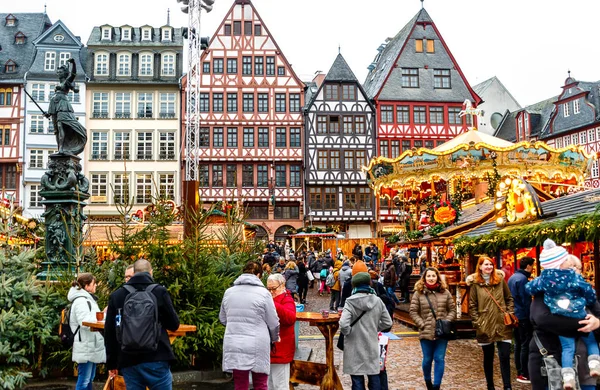 Frankfurt Main Deutschland November 2018 Buntes Gedränge Auf Dem Traditionellen — Stockfoto