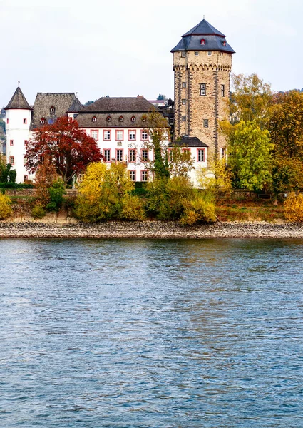 Rhine Romantic Route Picturesque Landscapes Banks Rhine River Oberlahnstein Koblenz — Stock Photo, Image