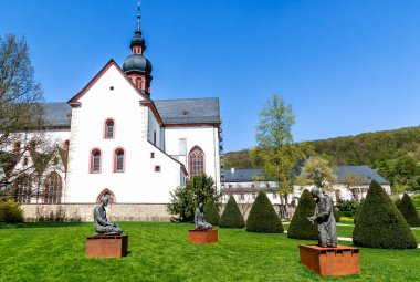 Historic Eberbach Abbey, Mystic heritage of the Cistercian monks in Rheingau, filming location for the movie The Name of the Rose, near Eltville am Rhein, Hesse, Germany clipart