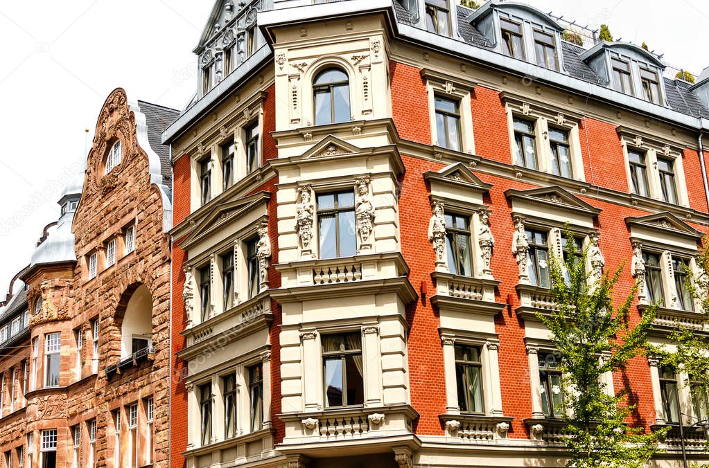 Historic residential building in Goethe city Weimar, Germany