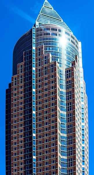 Frankfurt Main Duitsland Beurstoren Messeturm Storey Genaamd Het Bleistift Potlood — Stockfoto