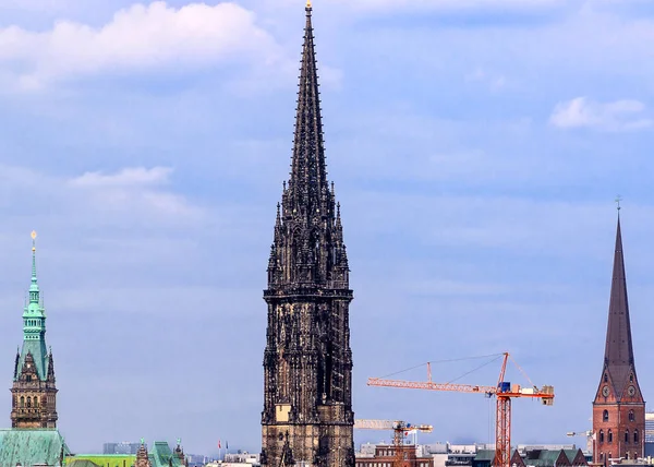 Αμβούργο Γερμανία Καταστροφή Του Μνημείου Του Αγίου Νικολάι Μνημείο Ειρήνης — Φωτογραφία Αρχείου