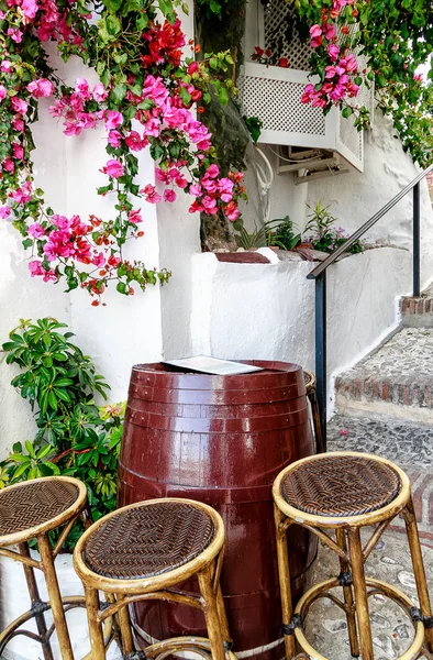 Liten Bodega Brant Gränd Frigiliana Gammal Morisk Ovanför Nerja Andalusiens — Stockfoto