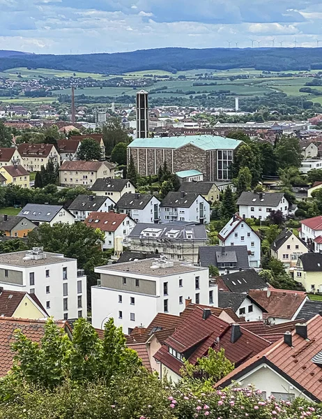 Pohled Střechy Fuldy Petersbergu Německo — Stock fotografie