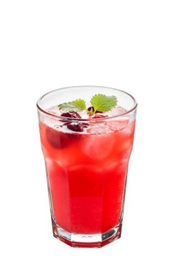 Beyaz bir buz ile Berry kokteyl.