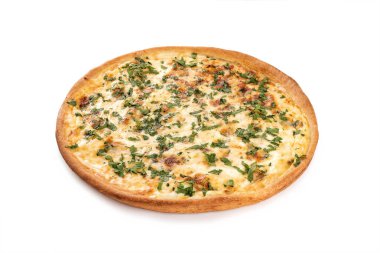 Füme peynir ve dor mavi, peynir, süt, yumurta ile Pasta.