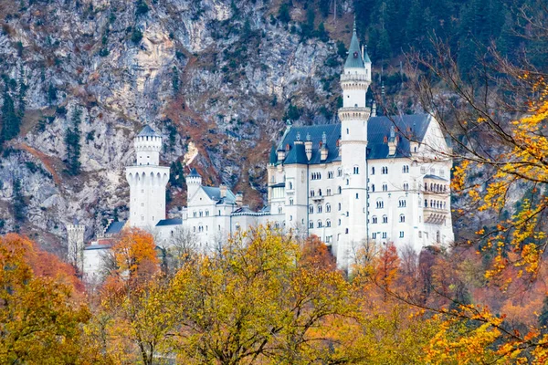 Vista Outono Castelo Neuschwanstein Ludwig Baviera — Fotografia de Stock