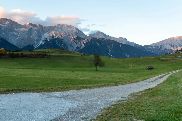 Countryside Trails Area Austria Mountains Background — Stock Photo, Image