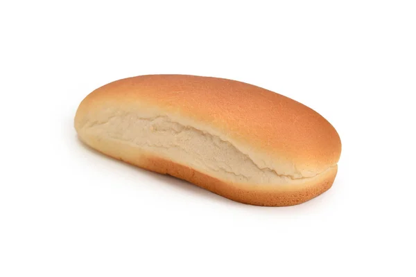 Hot dog kenyér elszigetelt fehér háttér. — Stock Fotó