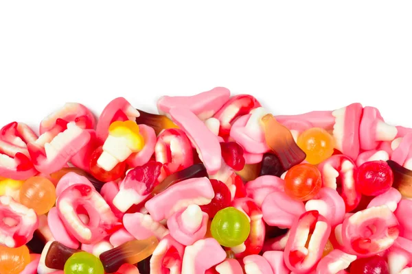 Permen karet berbagai macam. Pemandangan bagus. Jelly permen. — Stok Foto