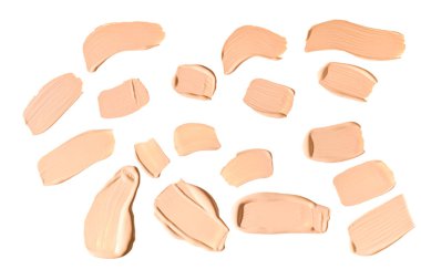 Beyaz arka planda izole edilmiş sıvı temel örneği. Yakın çekim 