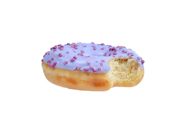 Doce saboroso donut isolado em branco. — Fotografia de Stock