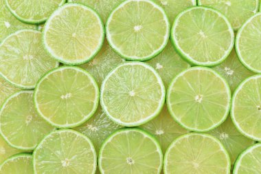 Arkaplan olarak taze limon dilimleri. 