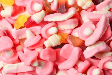 Çeşit çeşit şekerleme. Üst Manzara. Jöleli şekerler.