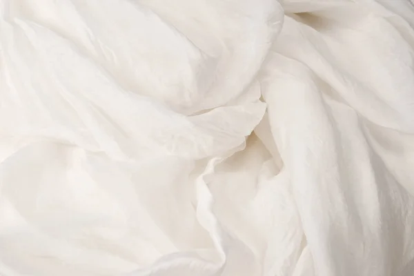 Soft smooth white silk fabric background. Fabric texture. — Stock Photo, Image