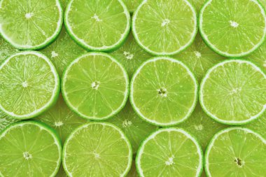 Arkaplan olarak taze limon dilimleri. 