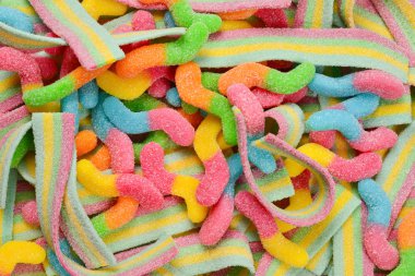 Çeşit çeşit şekerleme. Üst Manzara. Jöleli şekerler.