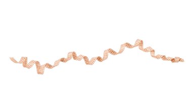 Kahverengi kontrol kurdelesi beyaz arkaplanda izole. 