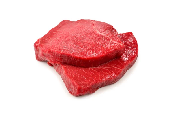 Steak de boeuf isolé sur fond blanc. — Photo