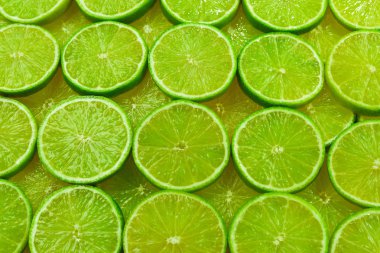 Arkaplan olarak taze limon dilimleri. 