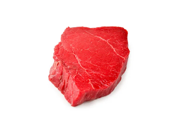 Steak de boeuf isolé sur fond blanc. — Photo