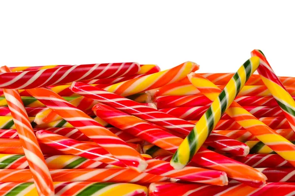 Kleurrijke snoepjes achtergrond. Lollipop. Bovenaanzicht. — Stockfoto