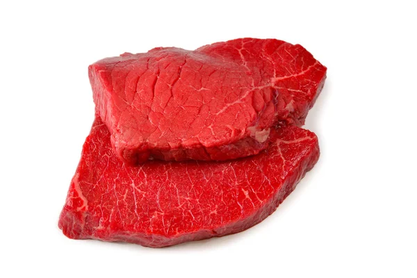 Bife isolado sobre fundo branco. — Fotografia de Stock