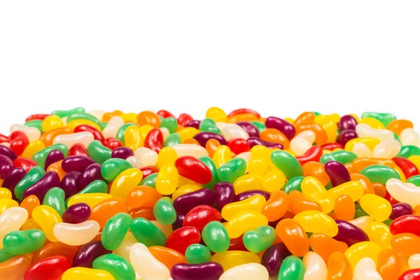 Colorful jelly beans isolated on white. — Stock Photo, Image