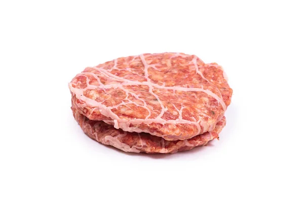 Costoletta di hamburger isolata su bianco. — Foto Stock