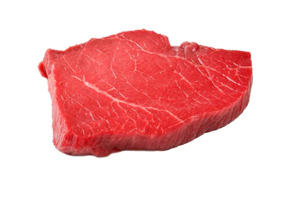 Bife isolado sobre fundo branco. — Fotografia de Stock