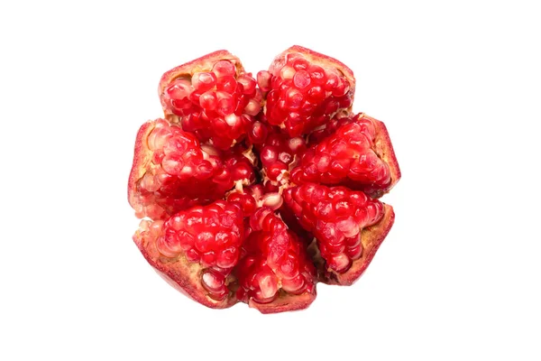 Süßer Granatapfel isoliert auf weißem Hintergrund. — Stockfoto