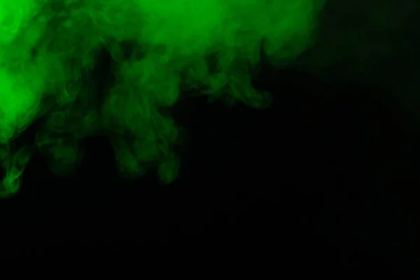 Green Steam Black Background Copy Space — Stock Photo, Image