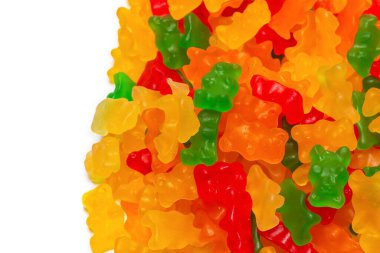 Jöle gibi kokan eşofmanlar arka planda. Üst görünüm.