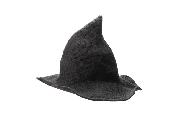 Witch Wool Hat Isolated White Background Halooween Cloth — Stock Photo, Image