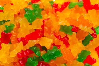 Jöle gibi kokan eşofmanlar arka planda. Üst görünüm.