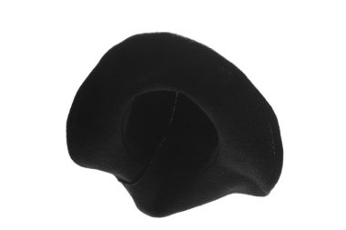 Beyaz arka planda yünlü cadı şapkası var. Cadılar Bayramı kumaşı.. 